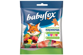 Жевательный мармелад BabyFox Бегемоты, 30гр, шт